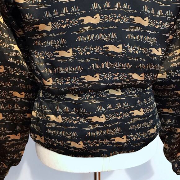 Evan Picone Vintage Wrap Long Sleeves Blouse Women 8 - Picture 8 of 13